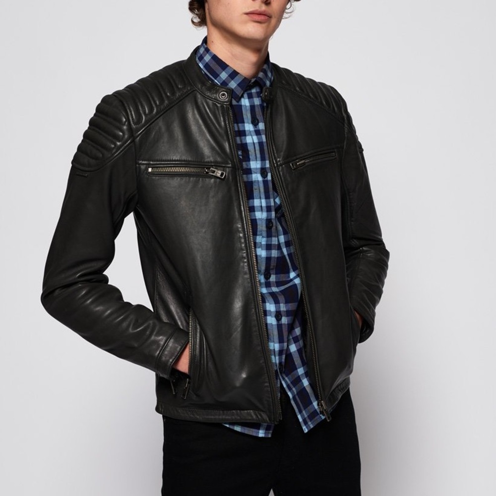 Superdry Premium New Hero Leather Racer Jacket
